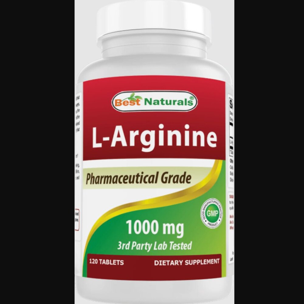 Best Naturals L-Arginine 1000mg, 120 Tablets - NEW - UNOPENED